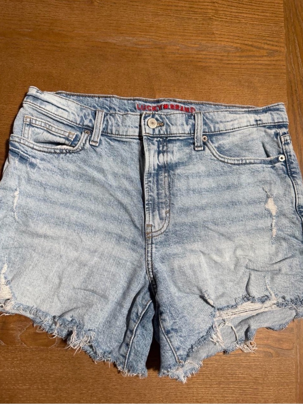 Lucky Brand Light Blue Distressed Denim Cutoff Shorts